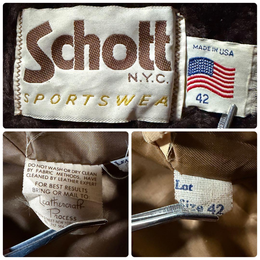 ま*り様 【米国製】schott フライトジャケット　 G-1 襟ボア　ライナー