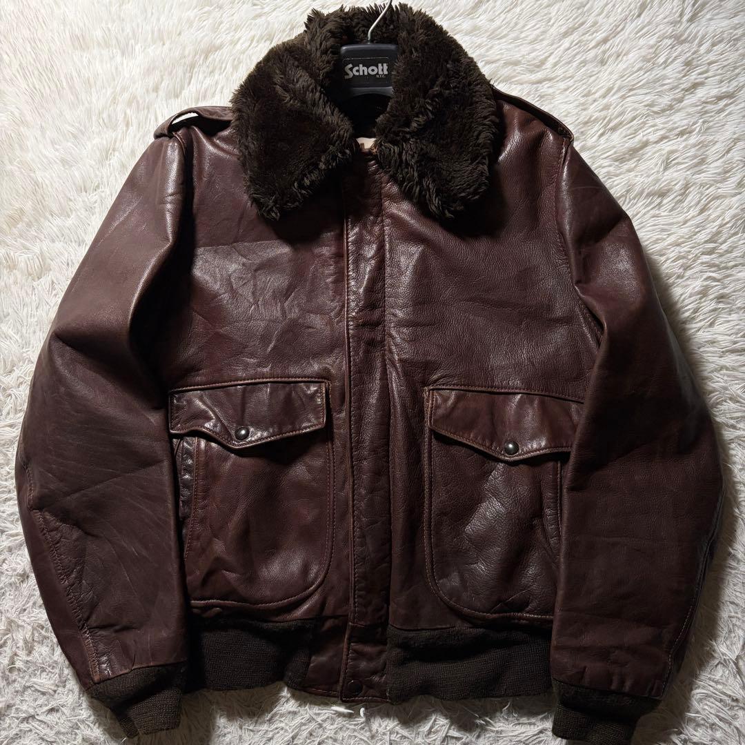 ま*り様 【米国製】schott フライトジャケット　 G-1 襟ボア　ライナー