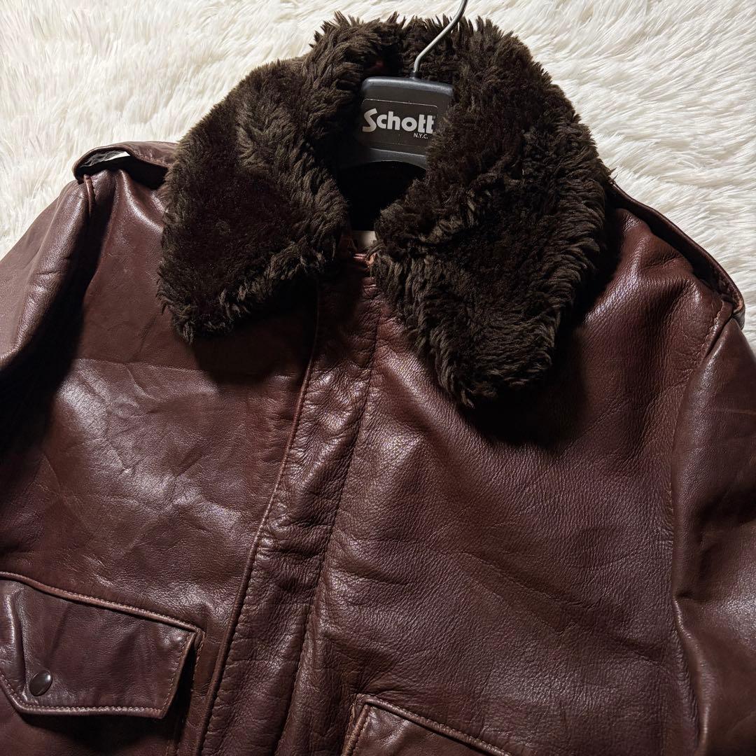 ま*り様 【米国製】schott フライトジャケット　 G-1 襟ボア　ライナー
