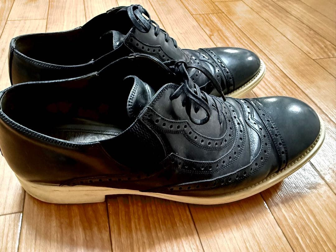 ケ*ン様 DOLCE&GABBANA クォーターブローグレザードレスシューズ 6