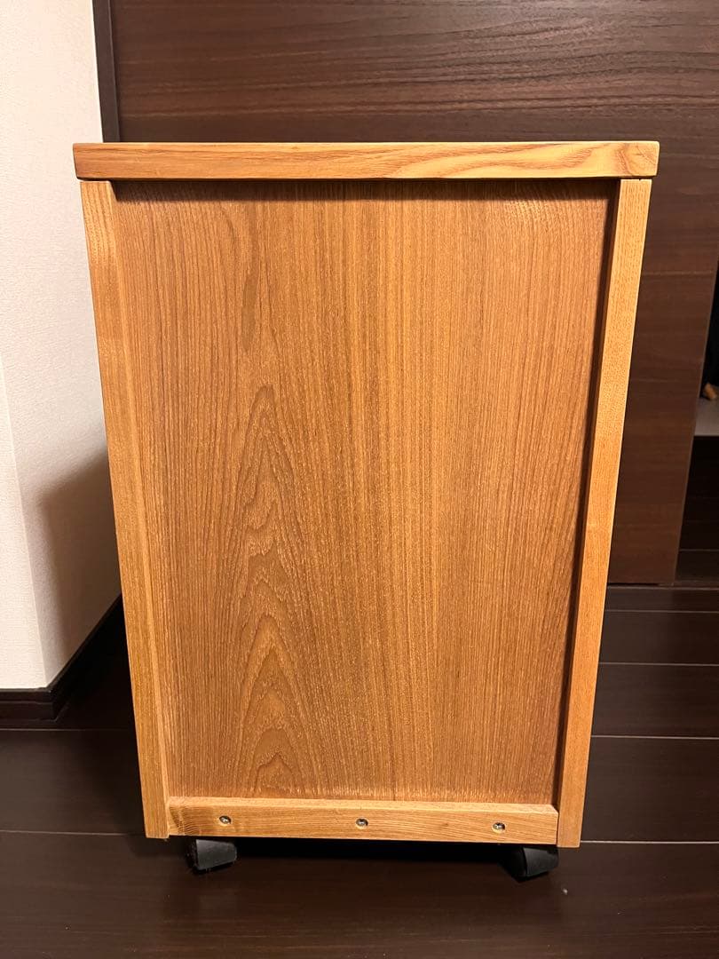 【表記ミスあり】MUJI無印良品 天然木 木製デスクキャビネット タモ材