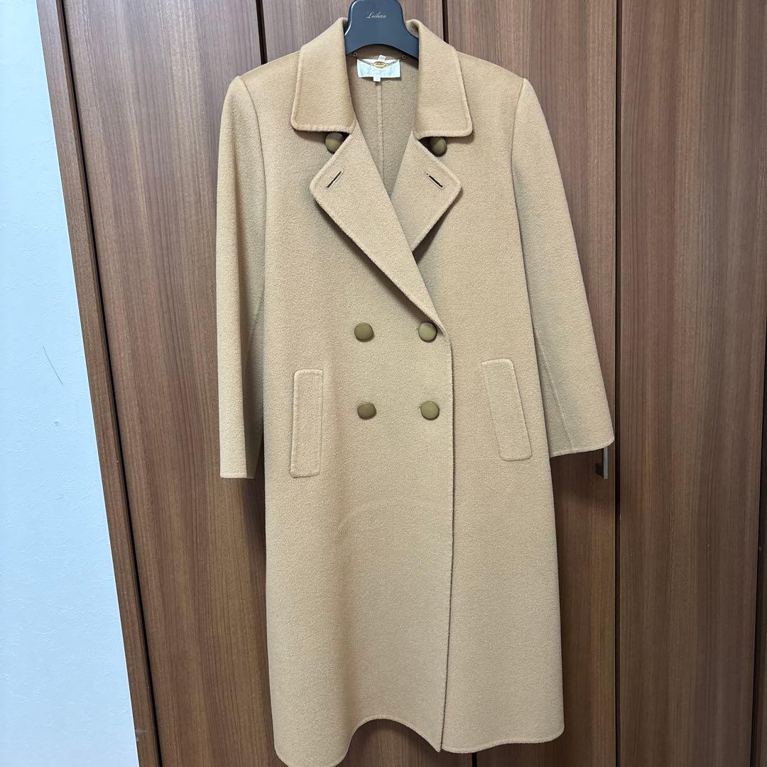 レリアン　イタリア製　ベージュ ウールコート 9号