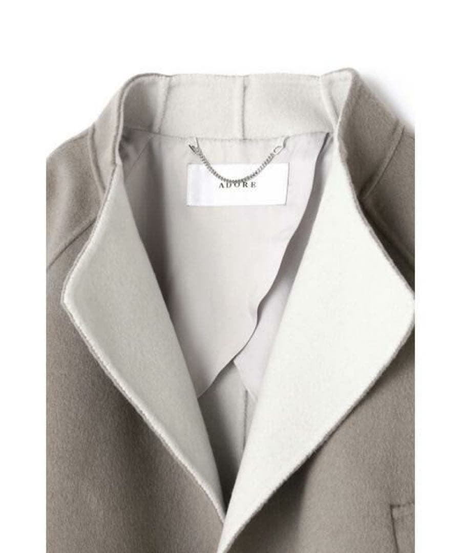 カシミヤ混 ADORE アドーア ２ＴＯＮＥリバー ジャケット