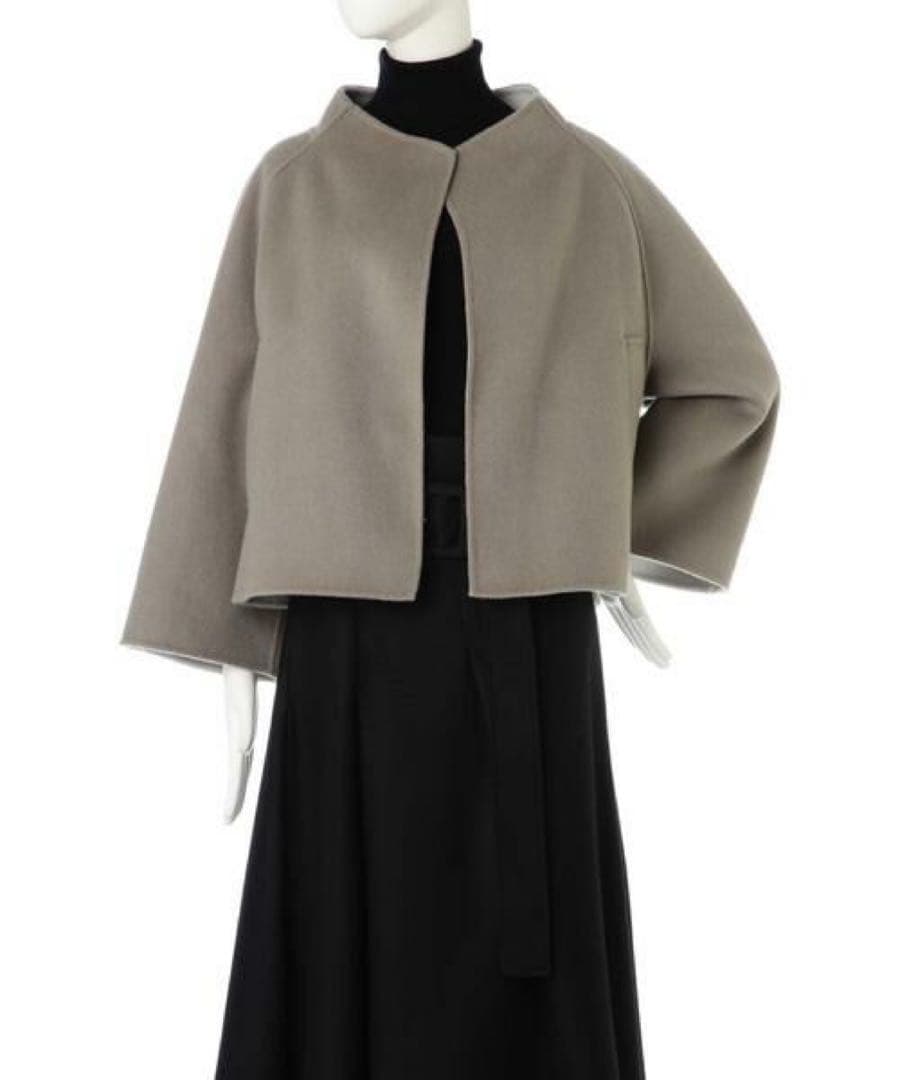 カシミヤ混 ADORE アドーア ２ＴＯＮＥリバー ジャケット