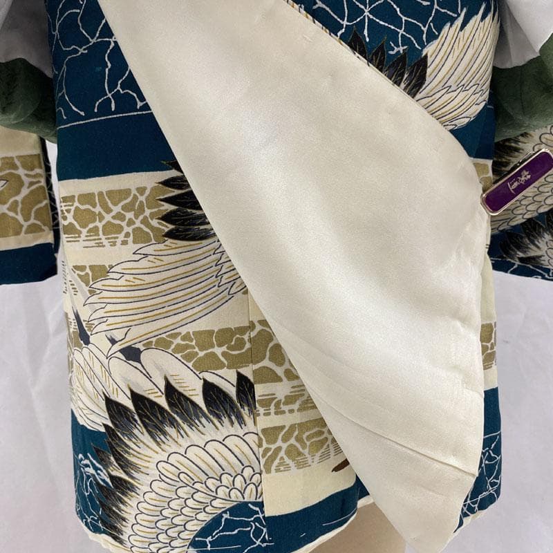 509ab12着物のみ◎七五三 三歳 男の子 セミアンティーク着物&被布 レトロ