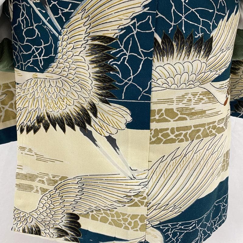 509ab12着物のみ◎七五三 三歳 男の子 セミアンティーク着物&被布 レトロ