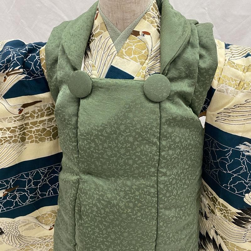 509ab12着物のみ◎七五三 三歳 男の子 セミアンティーク着物&被布 レトロ