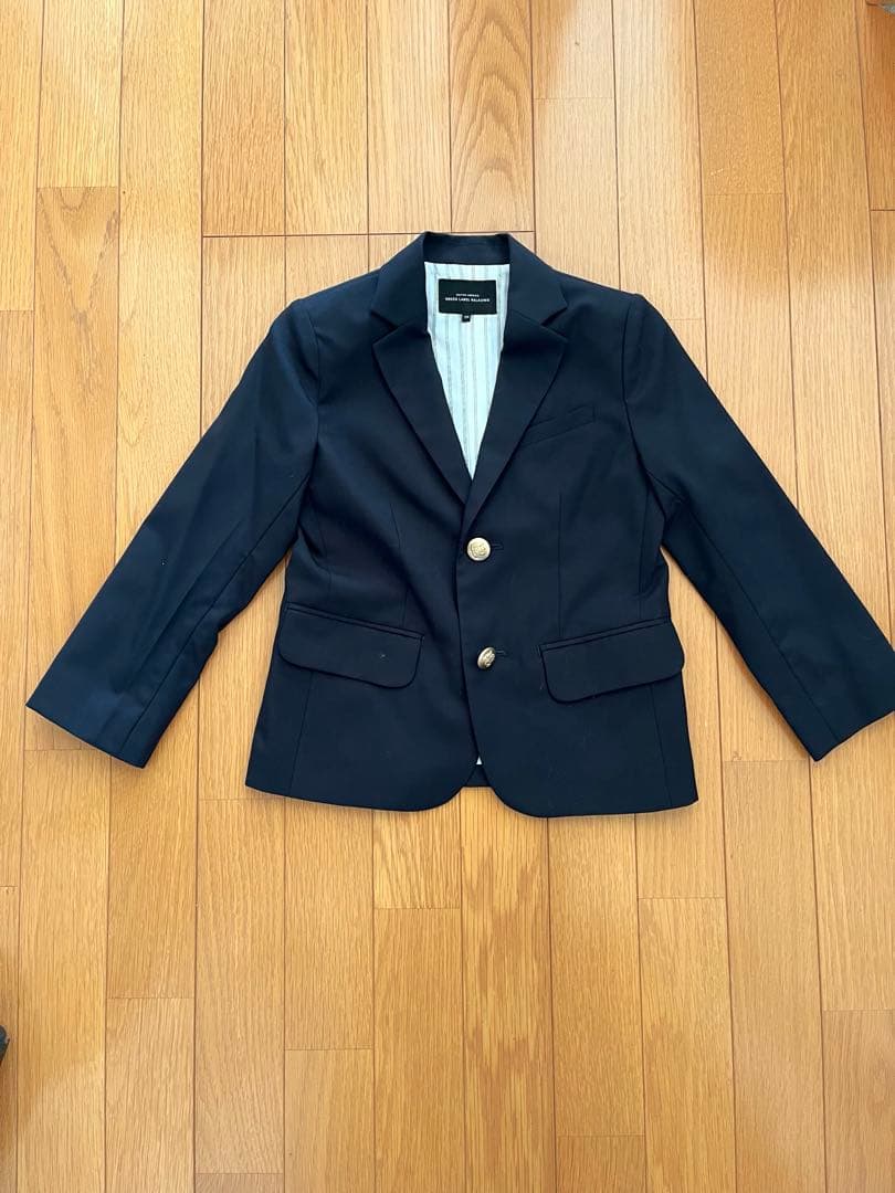 【クリーニング済】グリーンレーベル 120男の子 卒園入学スーツ6点セット