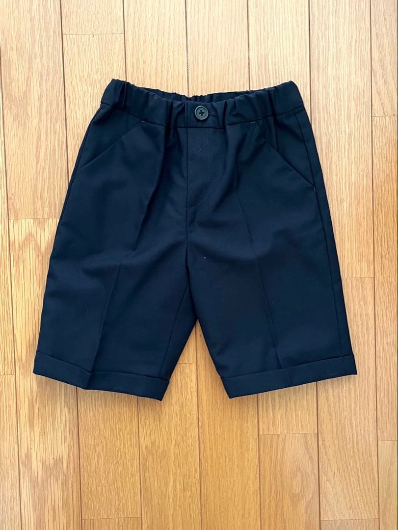 【クリーニング済】グリーンレーベル 120男の子 卒園入学スーツ6点セット