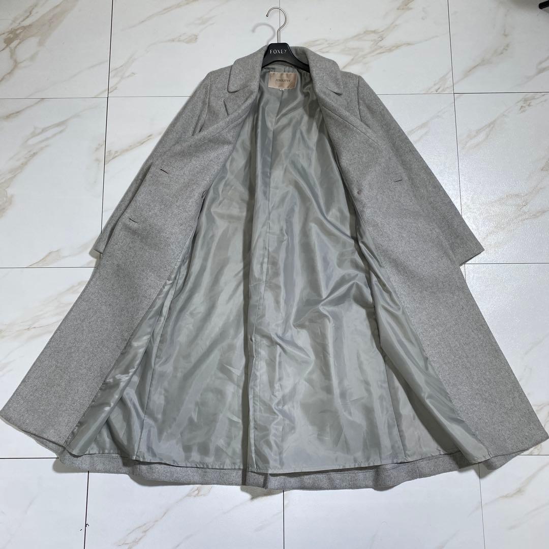 完売品♡ジャスグリッティ ウール パールボタンチェスターコート バックベルト