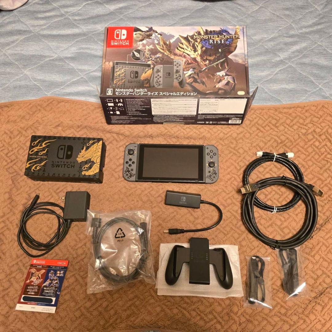 【美品おまけつき】モンスターハンターライズ 　switch 本体