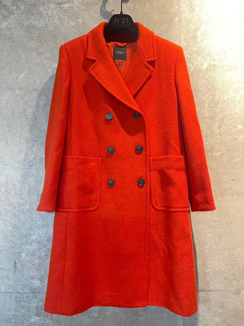 【極美品✨】ウィークエンド ハリスツイード ダブルブレストミディコート