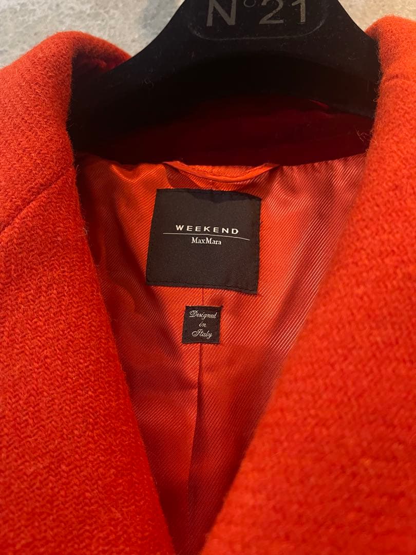 【極美品✨】ウィークエンド ハリスツイード ダブルブレストミディコート