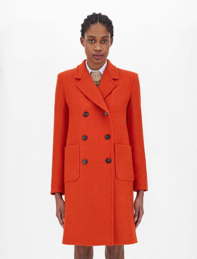 【極美品✨】ウィークエンド ハリスツイード ダブルブレストミディコート