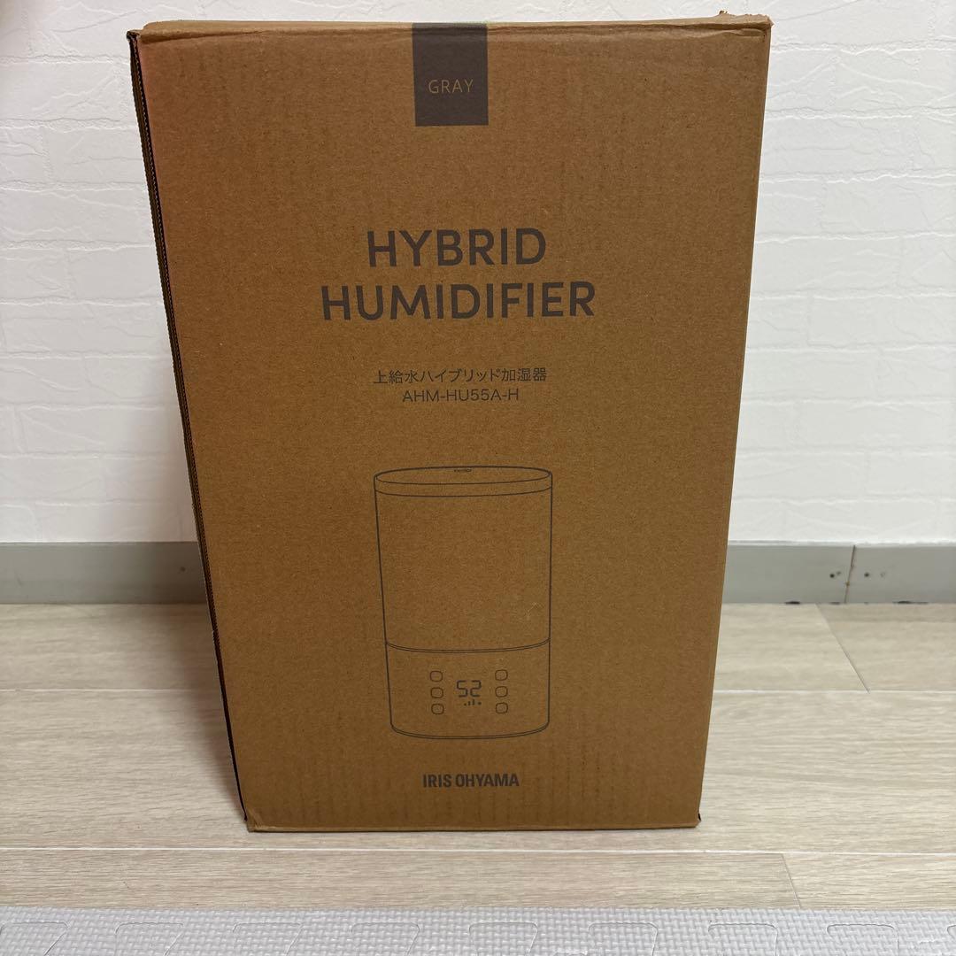 IRIS OHYAMA ハイブリッド加湿器 AMH-HU55A-H グレー