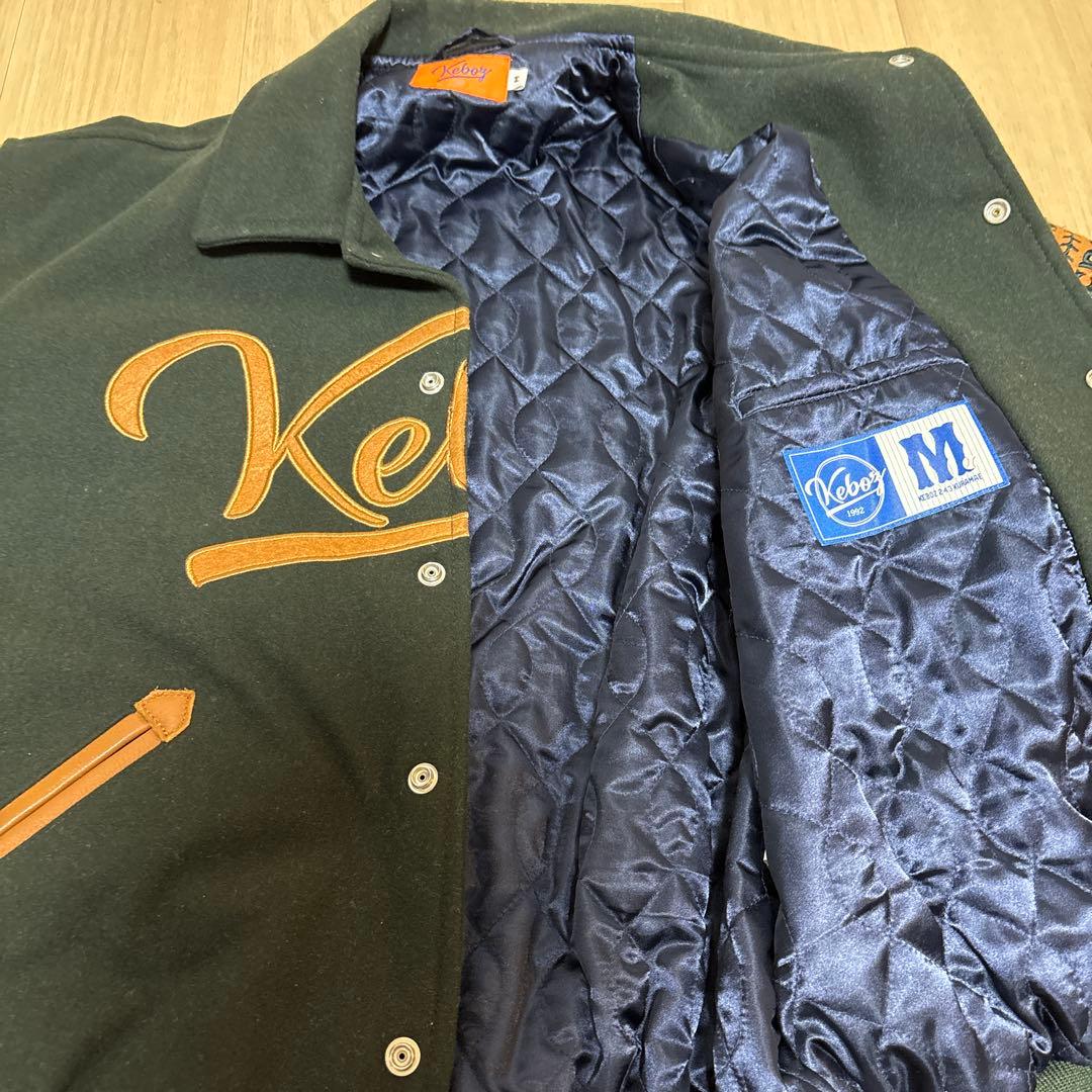 Keboz スタジャン グリーン/ブラウン M