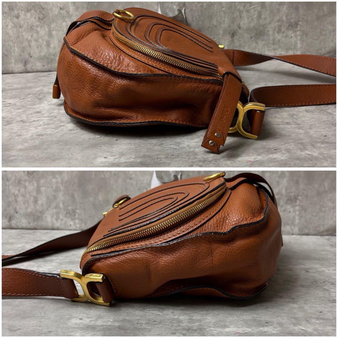 美品✨クロエ マーシー シボ革 レザー ミニショルダーバッグ 斜め掛け