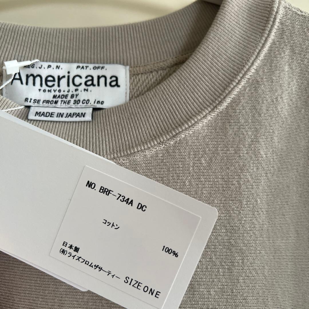 AMERICANA Preps sweat ベージュ Fサイズ