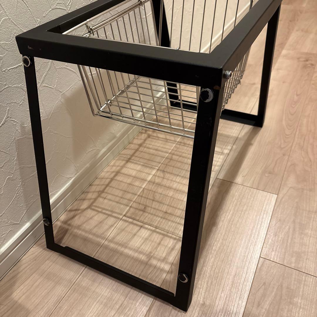 auvil ブラックミニマルチロングテーブル igt メッシュラック