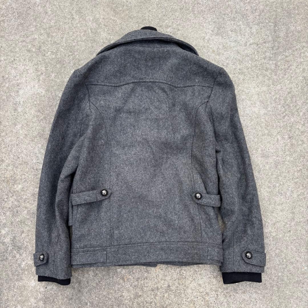 ナポレオンジャケット Pコート ウール混 ペイズリー モード お兄系 Y2K