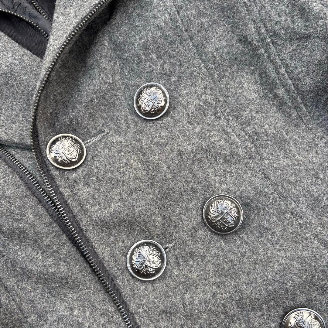 ナポレオンジャケット Pコート ウール混 ペイズリー モード お兄系 Y2K