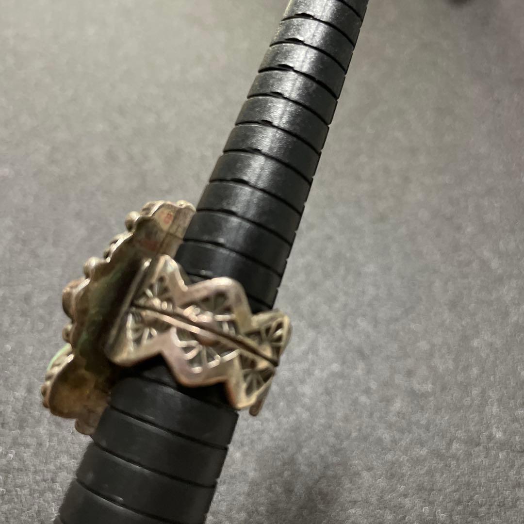 新春SALEインディアンジュエリーリング　ターコイズ　スパイニーオイスター14号