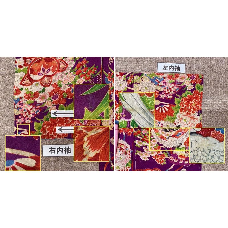 508ag79着物のみ◎七五三 三歳 女の子 アンティーク着物 レトロ 橘