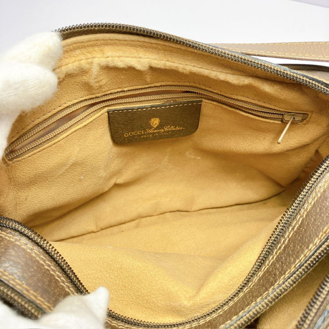 3336◯ GUCCI GGキャンバス ショルダーバッグ シェリーライン