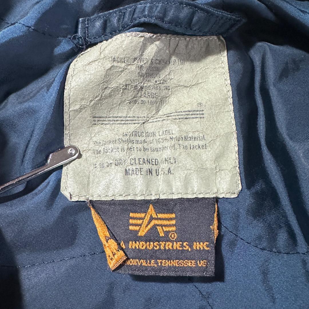 90s Alphe アメリカ製 cwu45p ジップ欠損 L