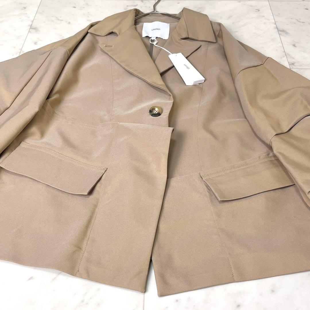 【新品未使用】アンスリード ショートオリガミトレンチコート ベージュ F
