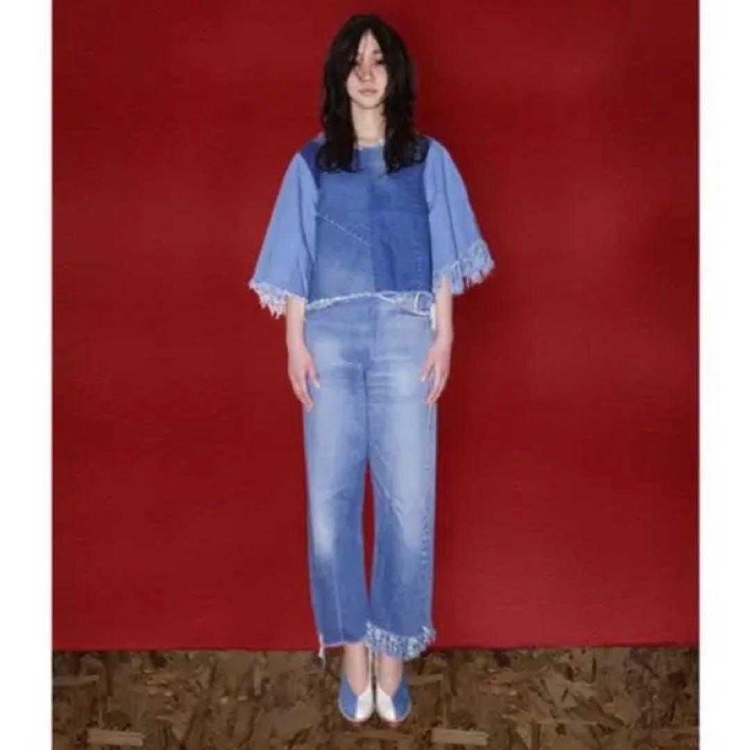 ナナナナサーカ　デニム　セットアップ　リメイク　古着