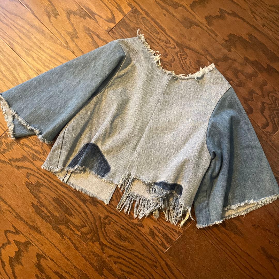 ナナナナサーカ　デニム　セットアップ　リメイク　古着