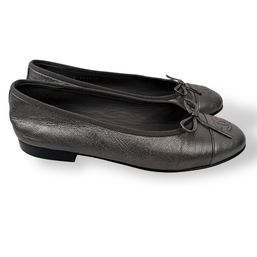 美品 CHANEL ココマーク バレリーナ シューズ G02819 37C