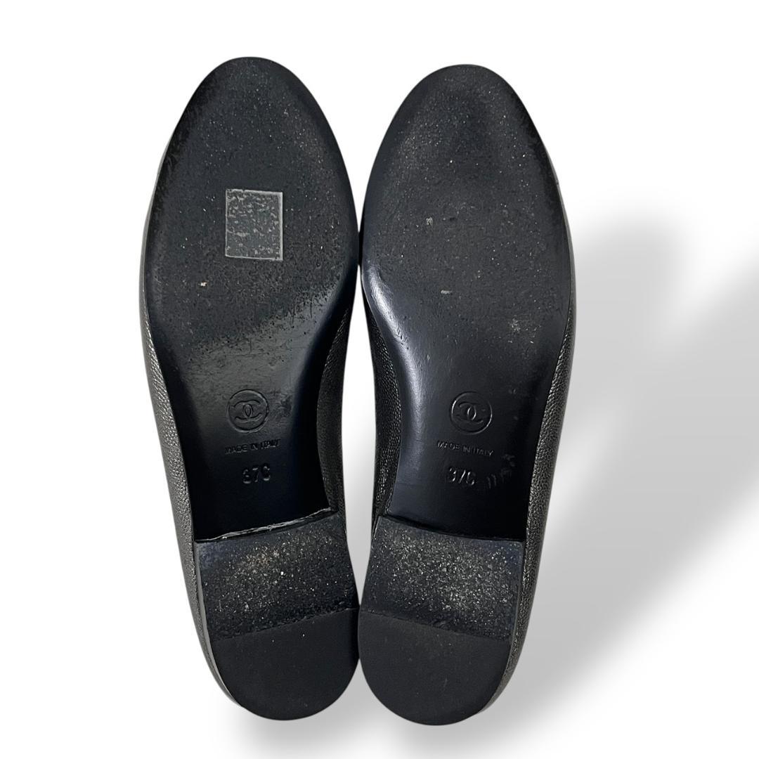 美品 CHANEL ココマーク バレリーナ シューズ G02819 37C
