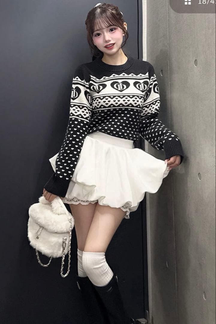 Darich ダーリッチ ボリュームバルーンスカート ホワイト 白