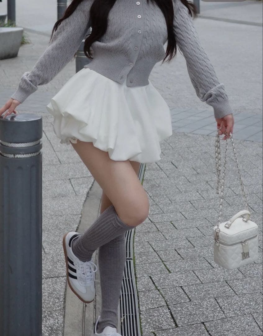 Darich ダーリッチ ボリュームバルーンスカート ホワイト 白