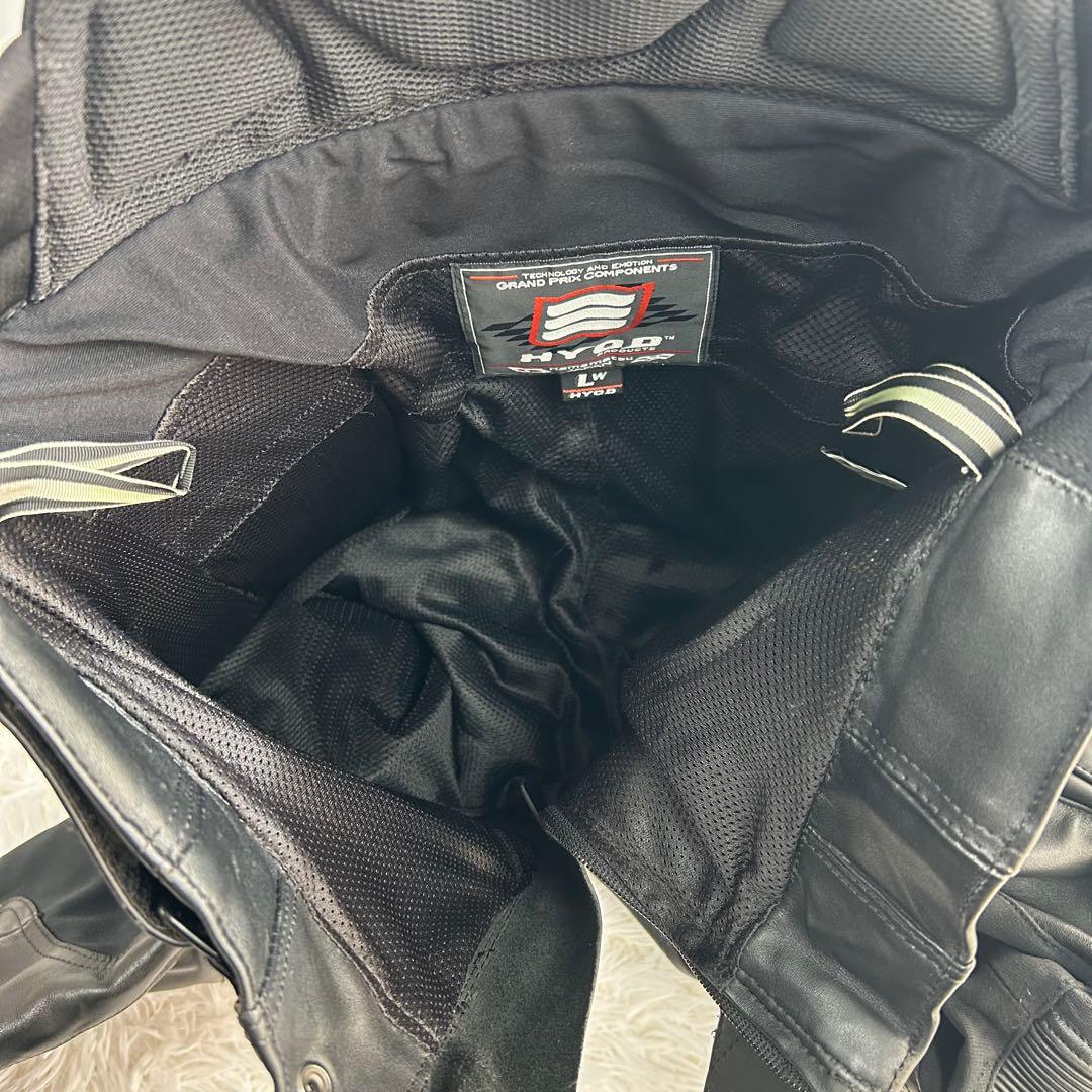 【美品】hyod ヒョウドウ レザーパンツ ブラック ブーツアウト LWサイズ