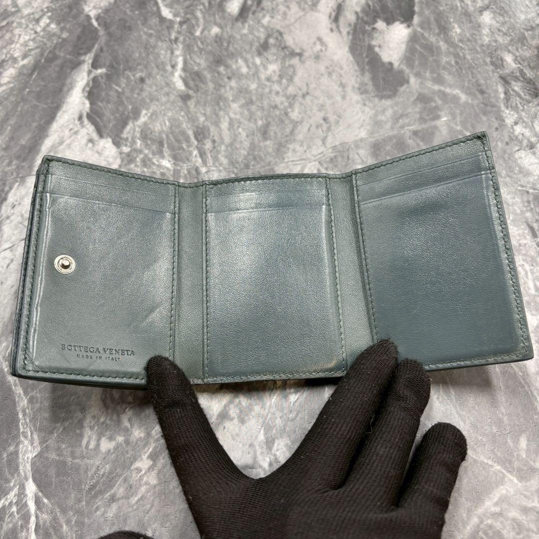✨付属品付/美品✨ ボッデガヴェネタ 3つ折り財布 イントレチャート 現行