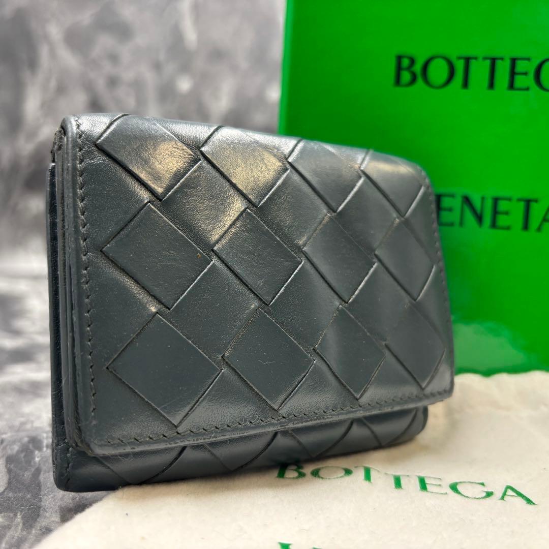 ✨付属品付/美品✨ ボッデガヴェネタ 3つ折り財布 イントレチャート 現行