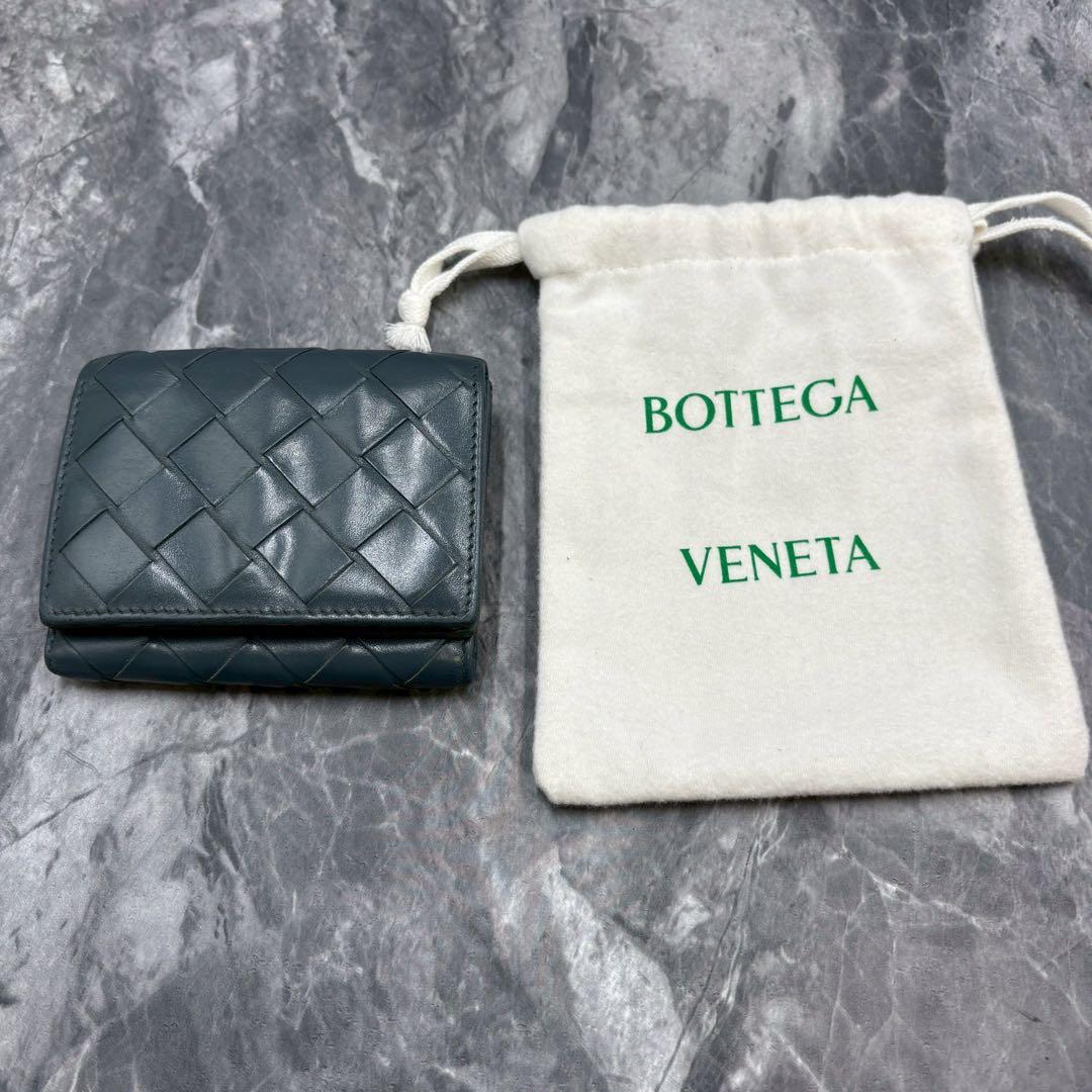 ✨付属品付/美品✨ ボッデガヴェネタ 3つ折り財布 イントレチャート 現行