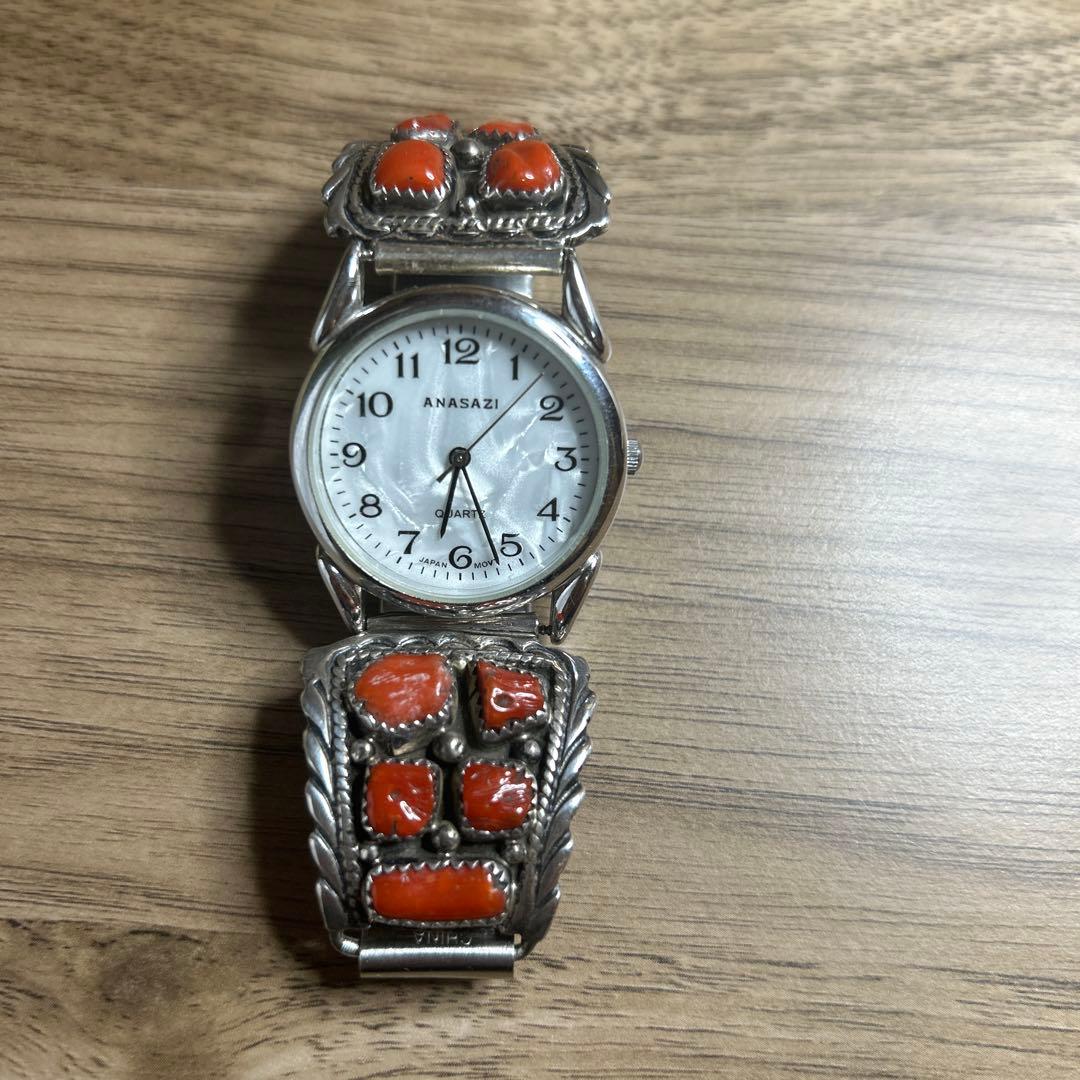 インディアンジュエリーアナログ時計　訳あり なーさん＊