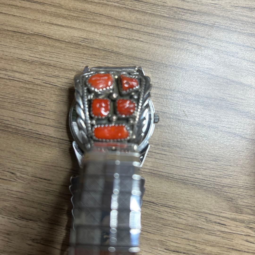 インディアンジュエリーアナログ時計　訳あり なーさん＊