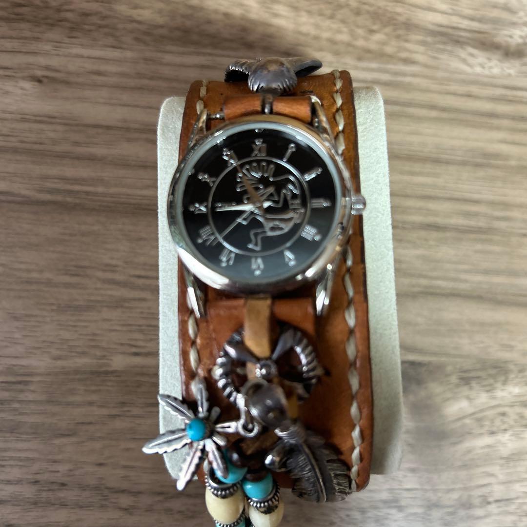 インディアンジュエリーアナログ時計　訳あり なーさん＊