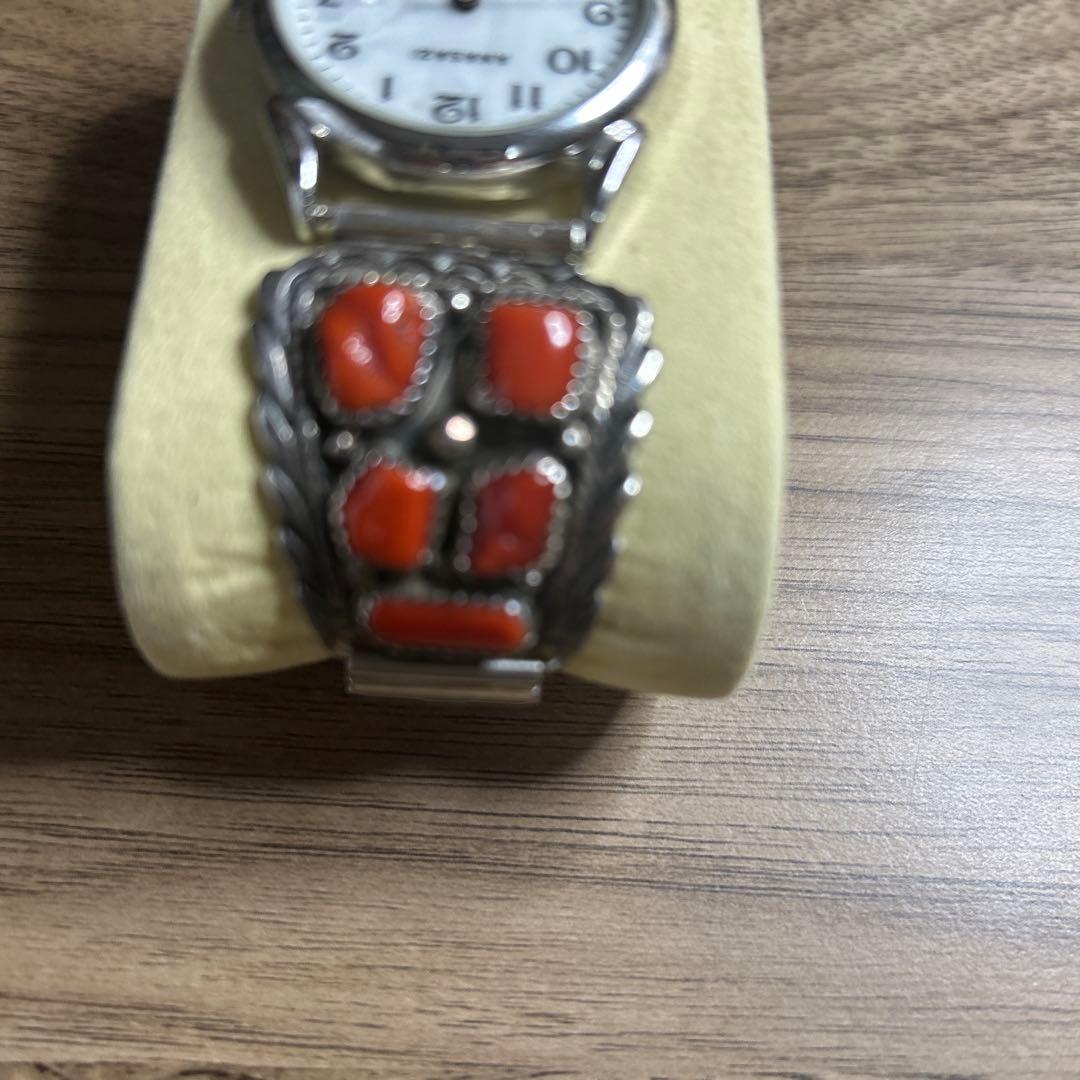 インディアンジュエリーアナログ時計　訳あり なーさん＊