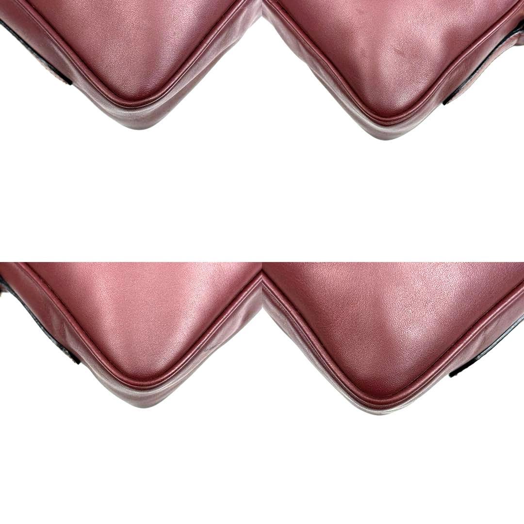 美品 カルティエ マストライン ショルダーバッグ ゴールド金具 裏地総柄 レザー