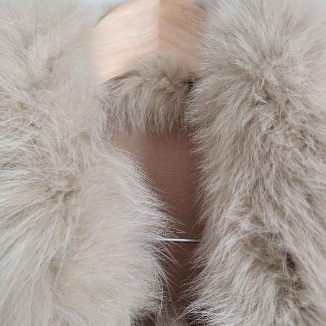 SAGA FURS カシミヤ　ブルーフォックス　 ポンチョ サガファー