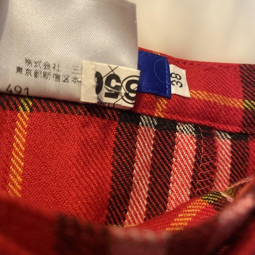 バーバリーブルーレーベル ノバチェック プリーツスカート ミニスカート フリンジ