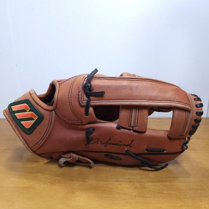 ミズノ 松井秀喜モデル 日本製 限定 赤ビュー 良品 外野用 軟式グローブ