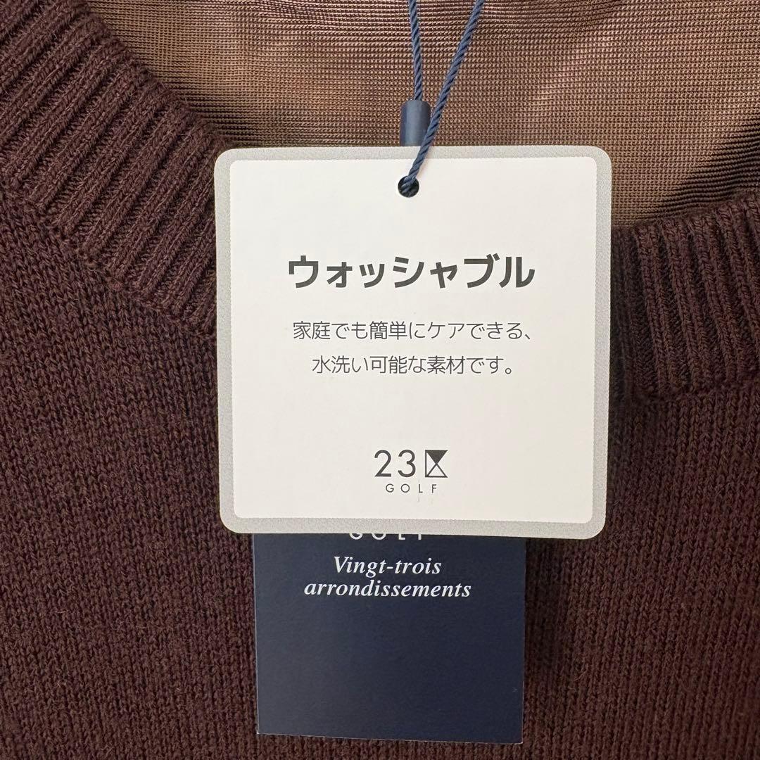 新品 23区GOLF【ウォッシャブル】フェアアイル柄ニット