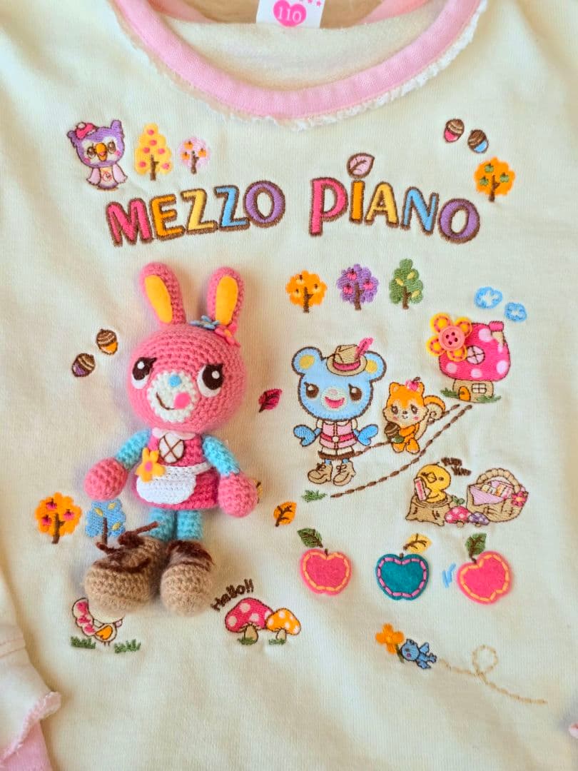✨️激レアMEZZO PIANO⭐️ミミポポ あみぐるみ 平成レトロ トレーナー